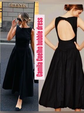 NWT CAMILA COELHO BUBBLE ballon 
HEM DROP WAIST MAXI DRESS
OPEN BACK S ,M and L